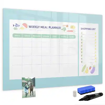 Quadro magnético para desenho planejador de refeições