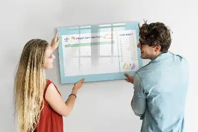 Quadro magnético para desenho planejador de refeições