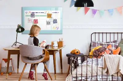Quadro magnético para desenho planejador de refeições