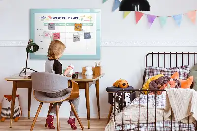 Quadro magnético para escrever planificador de refeições