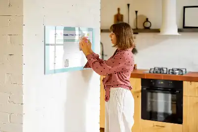 Quadro magnético para escrever planificador de refeições