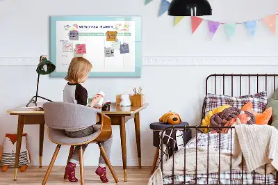 Quadro magnético para escrever planificador de refeições