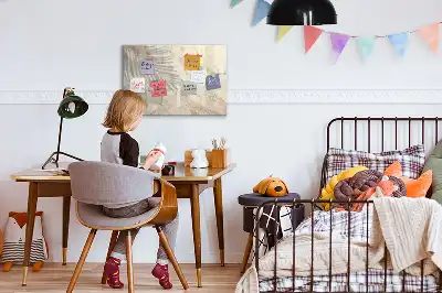 Quadro magnético para escrever estampa sombra na areia