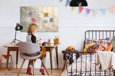 Quadro magnético para escrever estampa sombra na areia