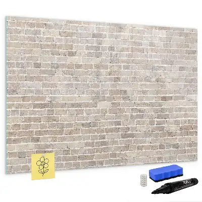 Quadro magnético para desenhar estampa de parede de tijolos