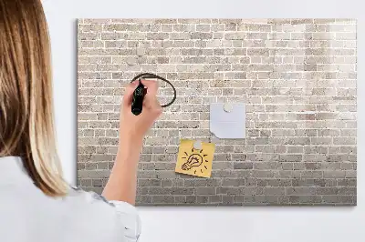 Quadro magnético para desenhar estampa de parede de tijolos