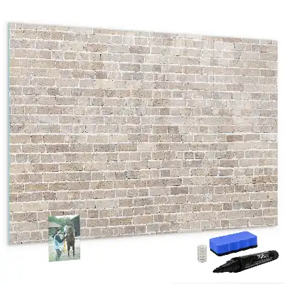 Quadro magnético para desenhar estampa de parede de tijolos