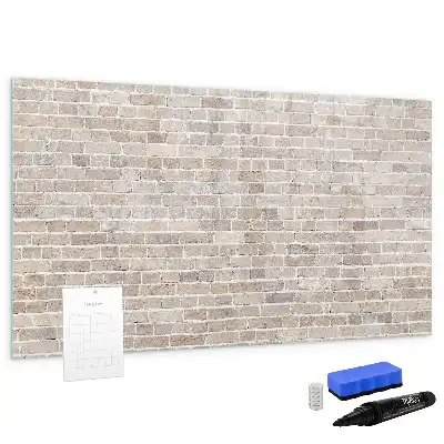 Quadro magnético para desenhar estampa de parede de tijolos