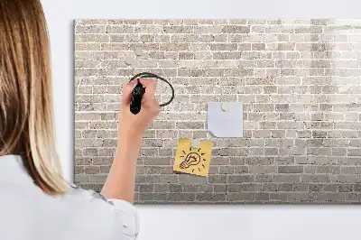 Quadro magnético para desenhar estampa de parede de tijolos