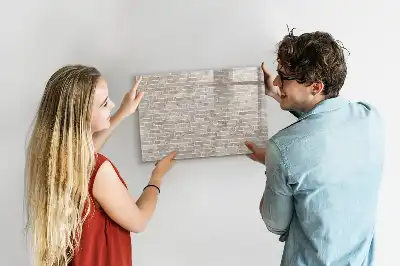 Quadro magnético para desenhar estampa de parede de tijolos