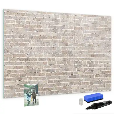 Quadro magnético para desenhar estampa de parede de tijolos