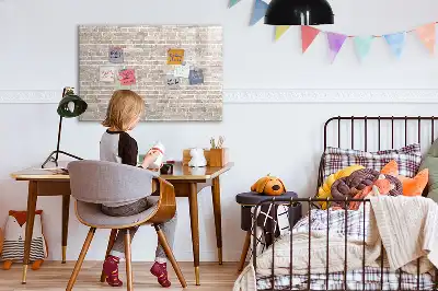 Quadro magnético para desenhar estampa de parede de tijolos