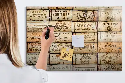 Quadro magnético para escrita pequeno formato para rolhas de vinho
