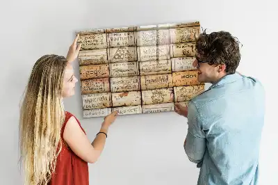 Quadro magnético para escrita pequeno formato para rolhas de vinho