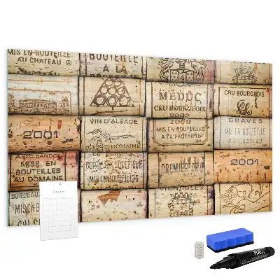 Quadro magnético para escrita pequeno formato para rolhas de vinho