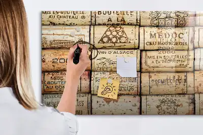 Quadro magnético para escrita pequeno formato para rolhas de vinho