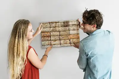 Quadro magnético para escrita pequeno formato para rolhas de vinho