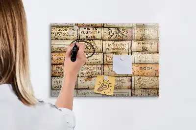 Quadro magnético para escrita pequeno formato para rolhas de vinho