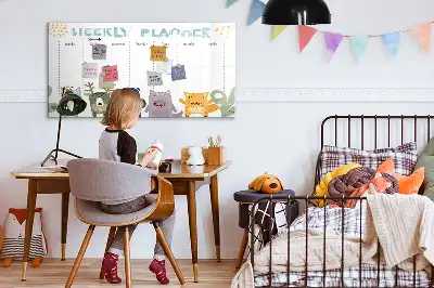 Planner semanal infantil quadro magnético para escrever