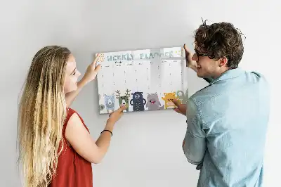 Planner semanal infantil quadro magnético para escrever