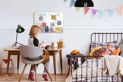 Planner semanal infantil quadro magnético para escrever
