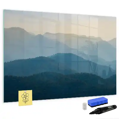 Quadro magnético para escrever abstração de paisagem