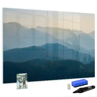 Quadro magnético para escrever abstração de paisagem