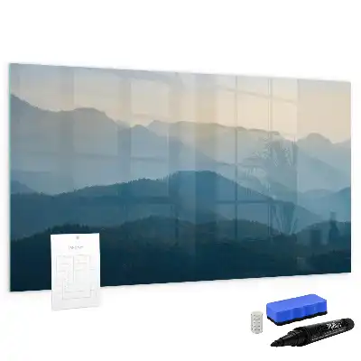 Quadro magnético para escrever abstração de paisagem