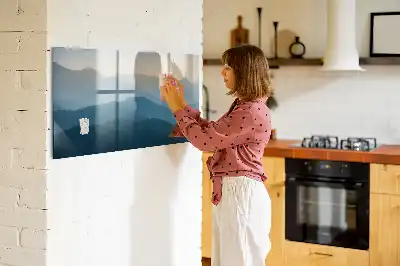 Quadro magnético para escrever abstração de paisagem