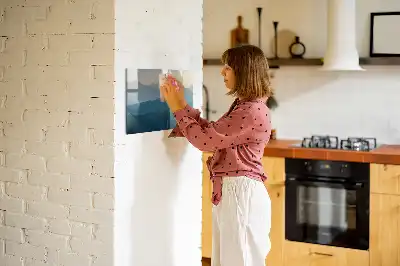 Quadro magnético para escrever abstração de paisagem