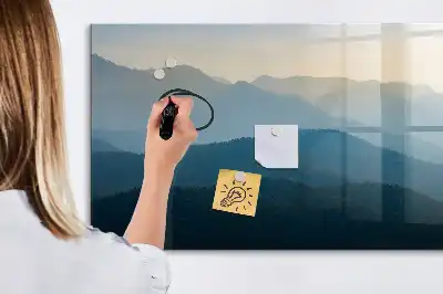 Quadro magnético para escrever abstração de paisagem