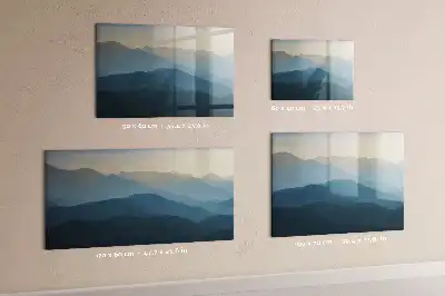 Quadro magnético para escrever abstração de paisagem