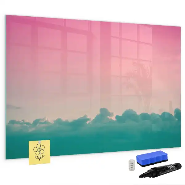 Quadro magnético para desenhar com estampa de céu em gradiente