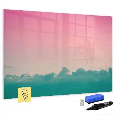 Quadro magnético para desenhar com estampa de céu em gradiente