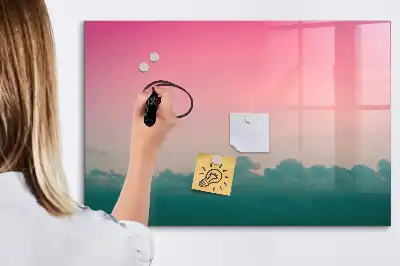 Quadro magnético para desenhar com estampa de céu em gradiente