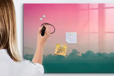 Quadro magnético para desenhar com estampa de céu em gradiente