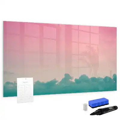 Quadro magnético para desenhar com estampa de céu em gradiente