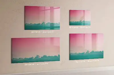 Quadro magnético para desenhar com estampa de céu em gradiente