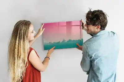 Quadro magnético para desenhar com estampa de céu em gradiente