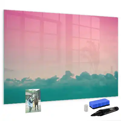Quadro magnético para desenhar com estampa de céu em gradiente