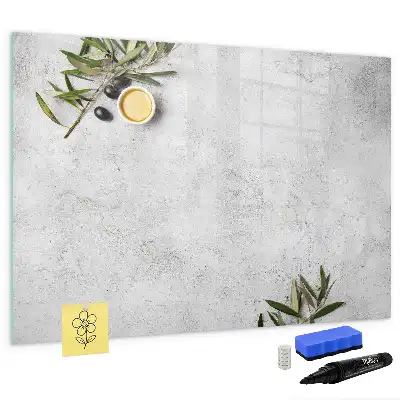 Quadro magnético para escrever modelo azeitonas minimalistas