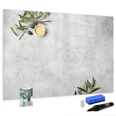 Quadro magnético para escrever modelo azeitonas minimalistas