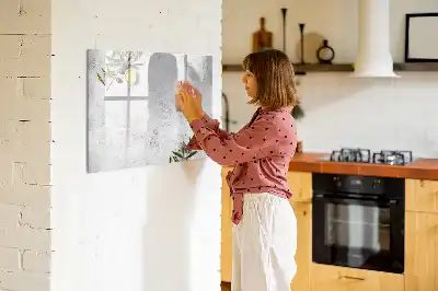 Quadro magnético para escrever modelo azeitonas minimalistas