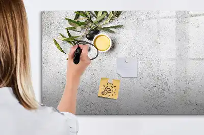 Quadro magnético para escrever modelo azeitonas minimalistas