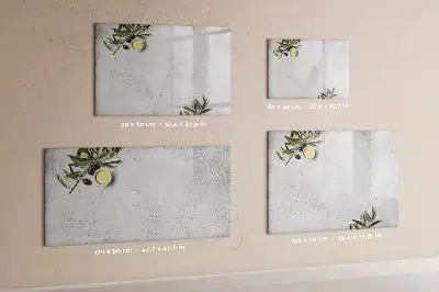 Quadro magnético para escrever modelo azeitonas minimalistas