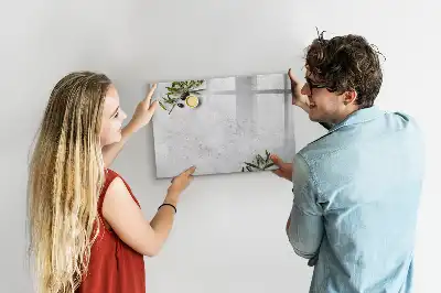 Quadro magnético para escrever modelo azeitonas minimalistas