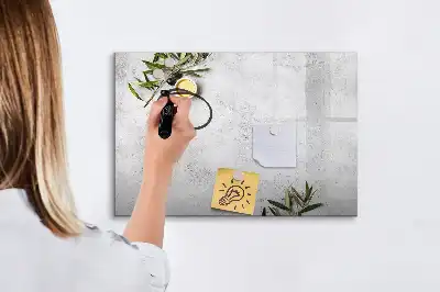 Quadro magnético para escrever modelo azeitonas minimalistas
