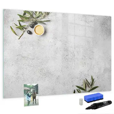 Quadro magnético para escrever modelo azeitonas minimalistas
