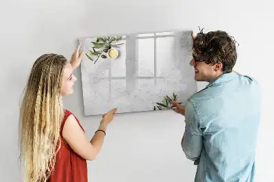 Quadro magnético para escrever modelo azeitonas minimalistas