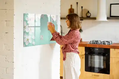 Quadro magnético para desenho modelo margaridas flutuantes